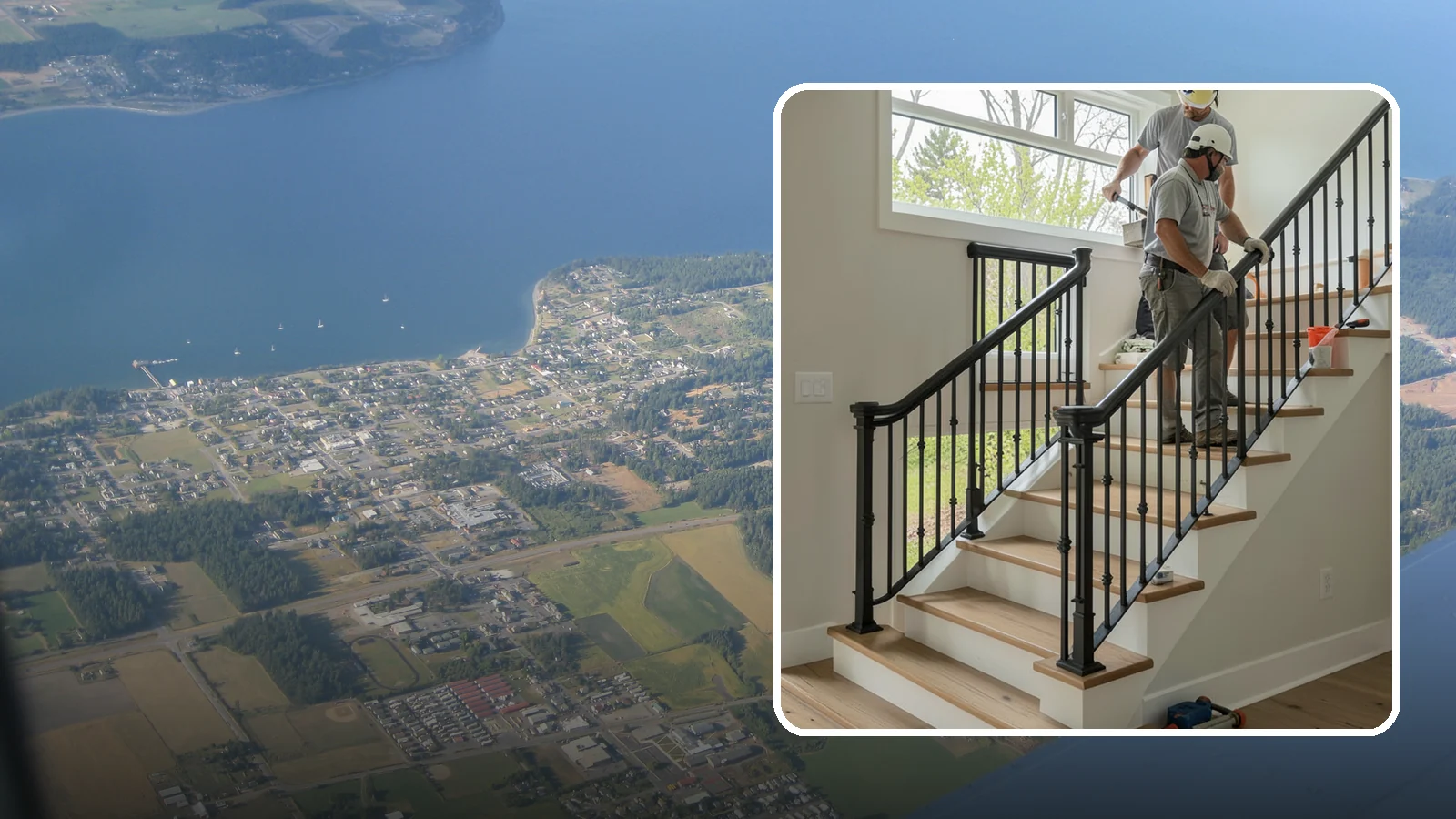Iron Railing Installation in Coupeville, Island County, WA - Wrought and welded iron railings that combine classic strength with custom detail.