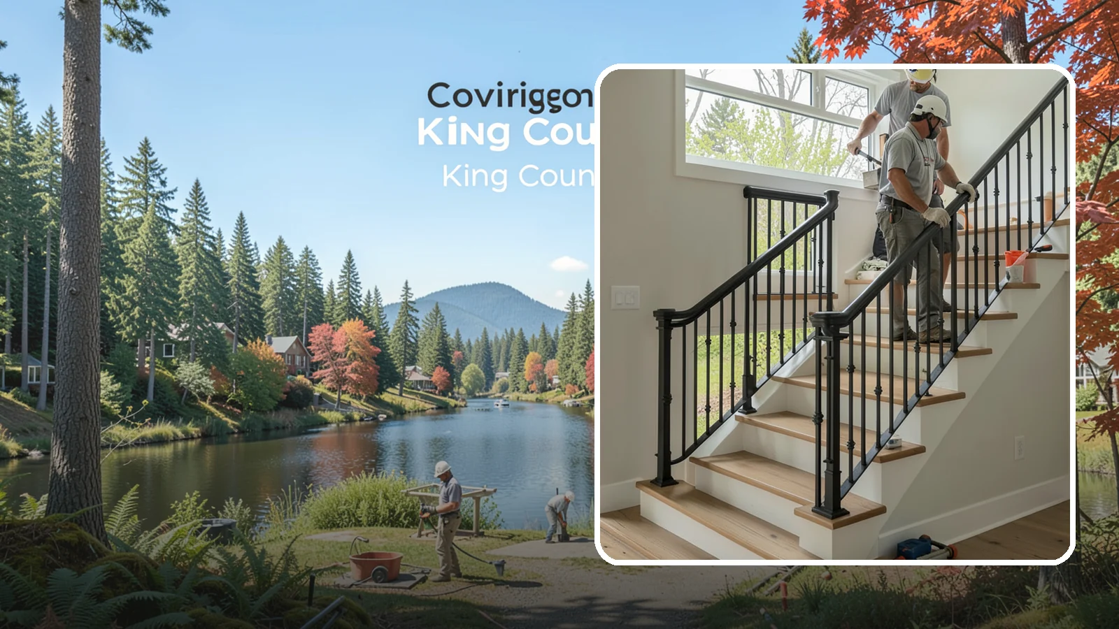 Iron Railing Installation in Covington, King County, WA - Wrought and welded iron railings that combine classic strength with custom detail.
