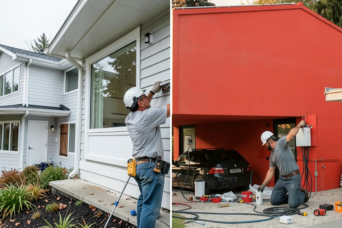 Iron Railing Installation in DuPont, Pierce County, WA - Measure the stair and design the railing pattern