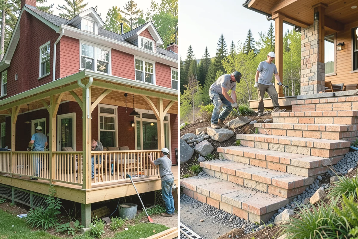 Iron Railing Installation in Duvall, King County, WA - Measure the stair and design the railing pattern