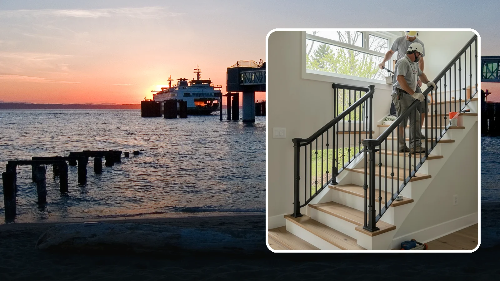 Iron Railing Installation in Edmonds, Snohomish County, WA - Wrought and welded iron railings that combine classic strength with custom detail.