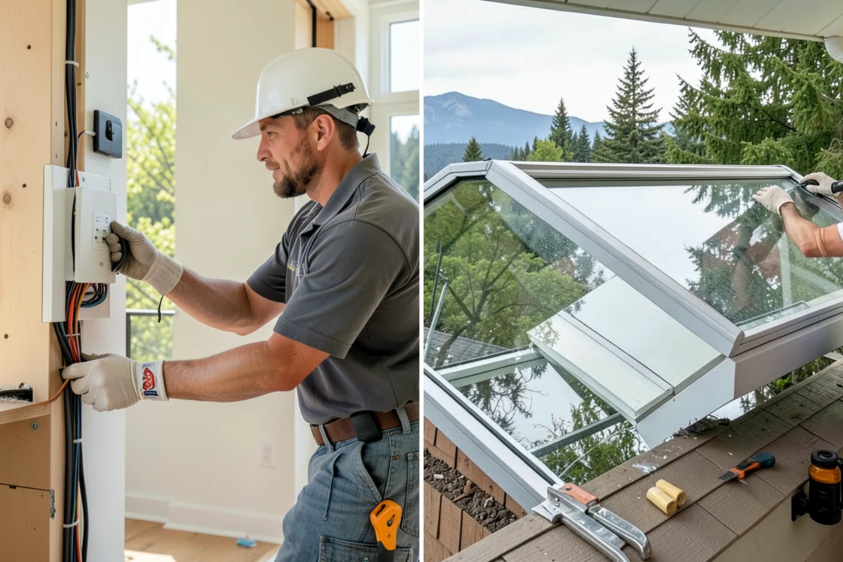 Iron Railing Installation in Hunts Point, King County, WA - Measure the stair and design the railing pattern