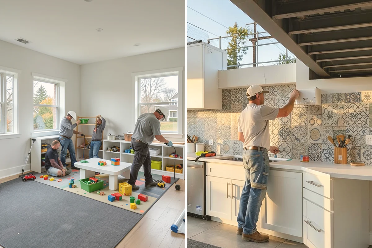 Iron Railing Installation in Kent, King County, WA - Measure the stair and design the railing pattern
