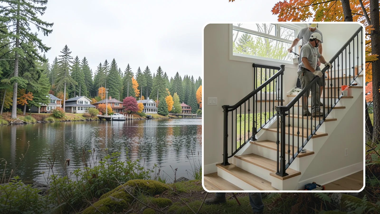 Iron Railing Installation in La Conner, Skagit County, WA - Wrought and welded iron railings that combine classic strength with custom detail.