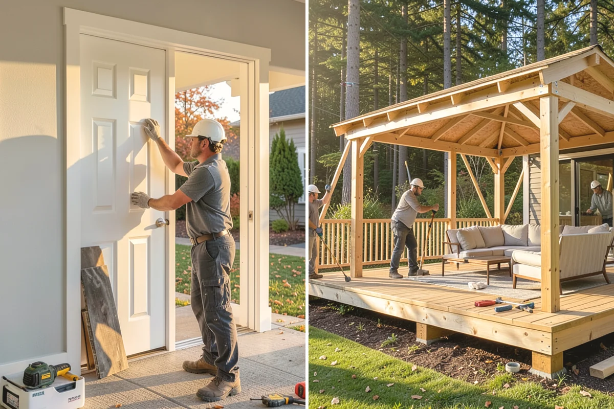 Iron Railing Installation in Lake Stevens, Snohomish County, WA - Measure the stair and design the railing pattern