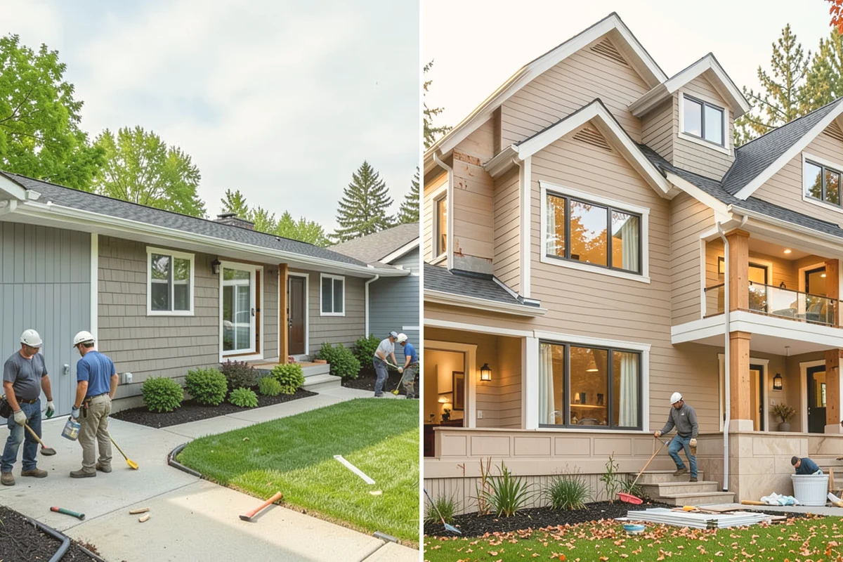 Iron Railing Installation in Lynnwood, Snohomish County, WA - Measure the stair and design the railing pattern