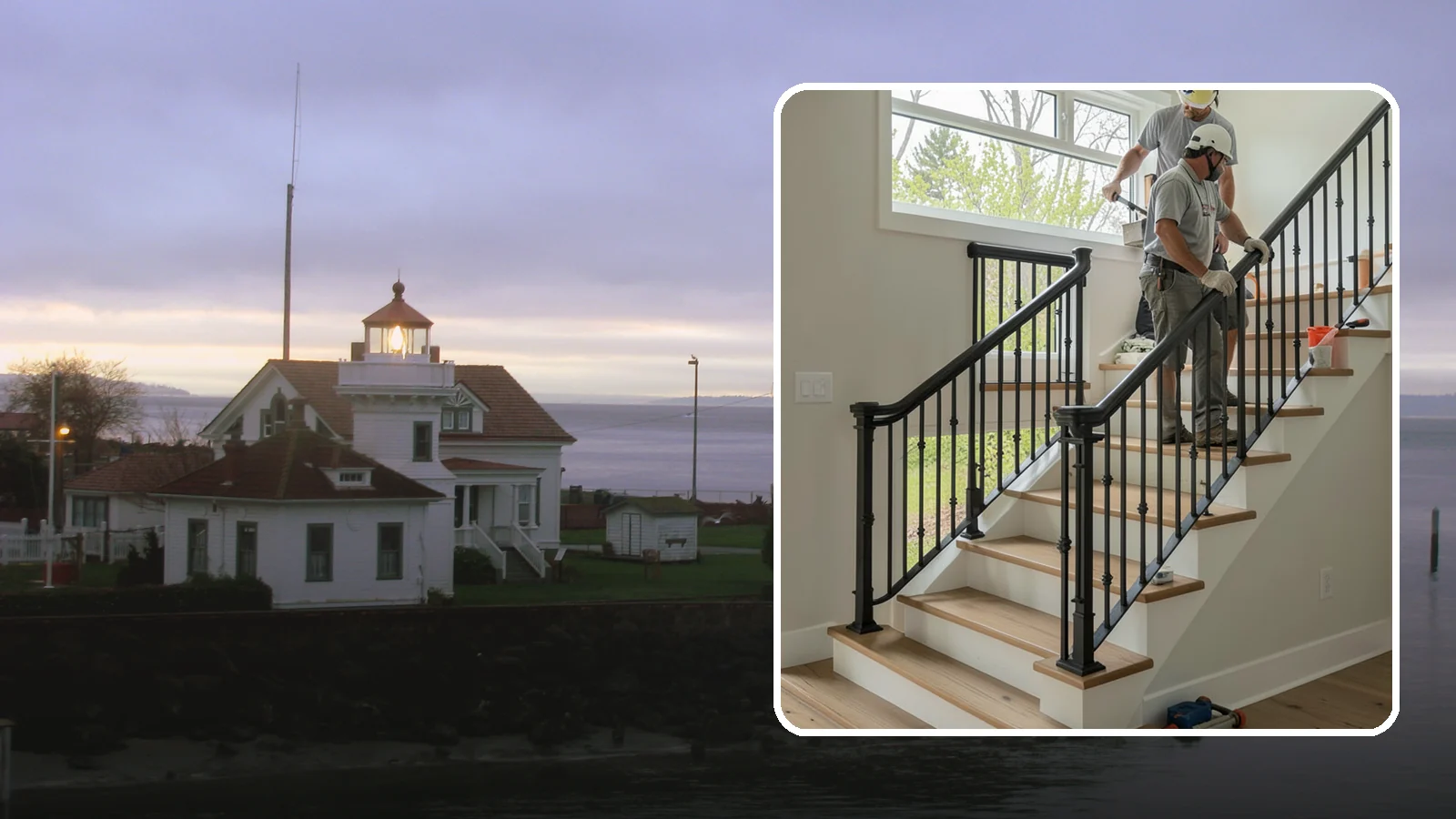 Iron Railing Installation in Mukilteo, Snohomish County, WA - Wrought and welded iron railings that combine classic strength with custom detail.