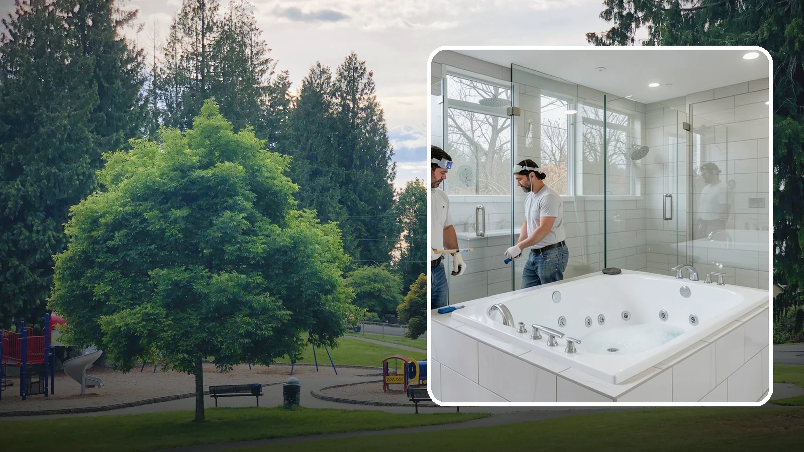 Jacuzzi Tub Installation in Bonney Lake, Pierce County, WA - A jacuzzi tub installation brings therapeutic jetted comfort into your bathroom.