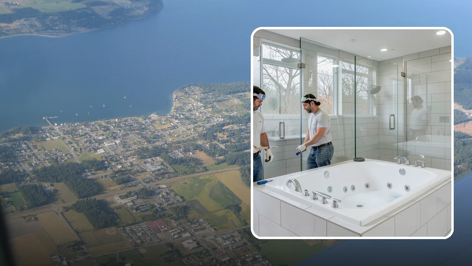 Jacuzzi Tub Installation in Coupeville, Island County, WA - A jacuzzi tub installation brings therapeutic jetted comfort into your bathroom.
