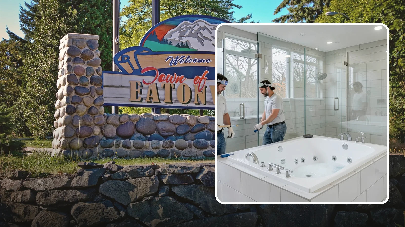 Jacuzzi Tub Installation in Eatonville, Pierce County, WA - A jacuzzi tub installation brings therapeutic jetted comfort into your bathroom.