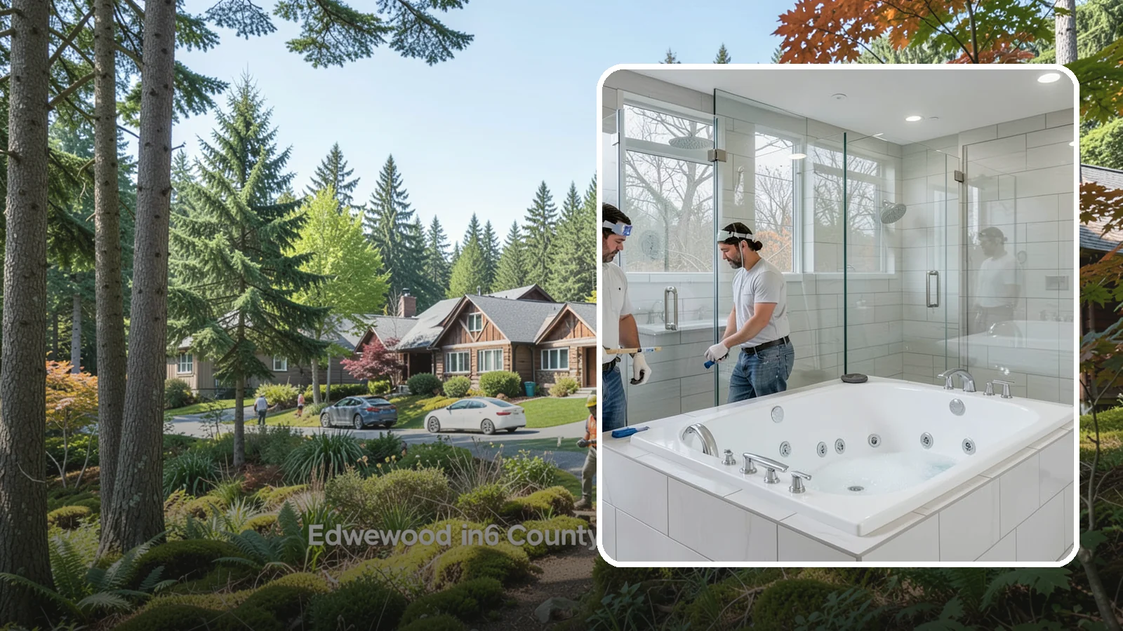 Jacuzzi Tub Installation in Edgewood, Pierce County, WA - A jacuzzi tub installation brings therapeutic jetted comfort into your bathroom.