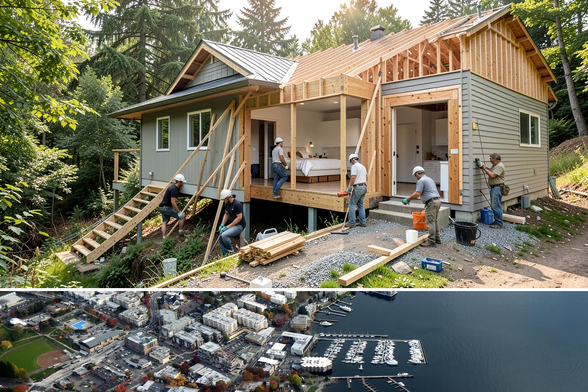 Jacuzzi Tub Installation in Kirkland, King County, WA - Homeowners often add a jetted tub in fall to enjoy warm, soothing soaks throughout the rainy season.