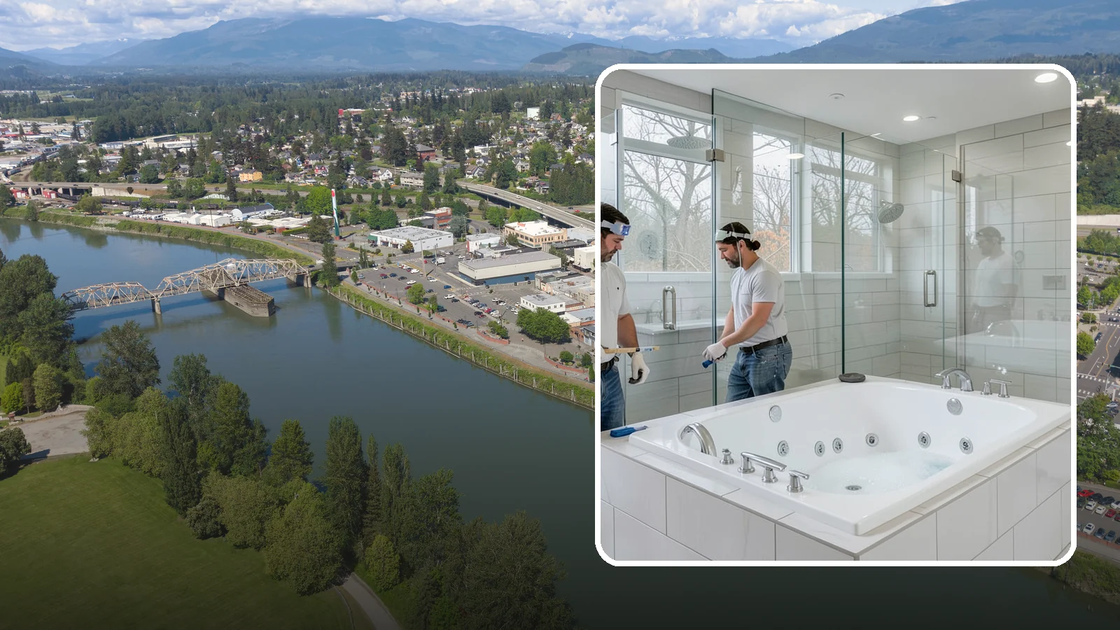 Jacuzzi Tub Installation in Mount Vernon, Skagit County, WA - A jacuzzi tub installation brings therapeutic jetted comfort into your bathroom.