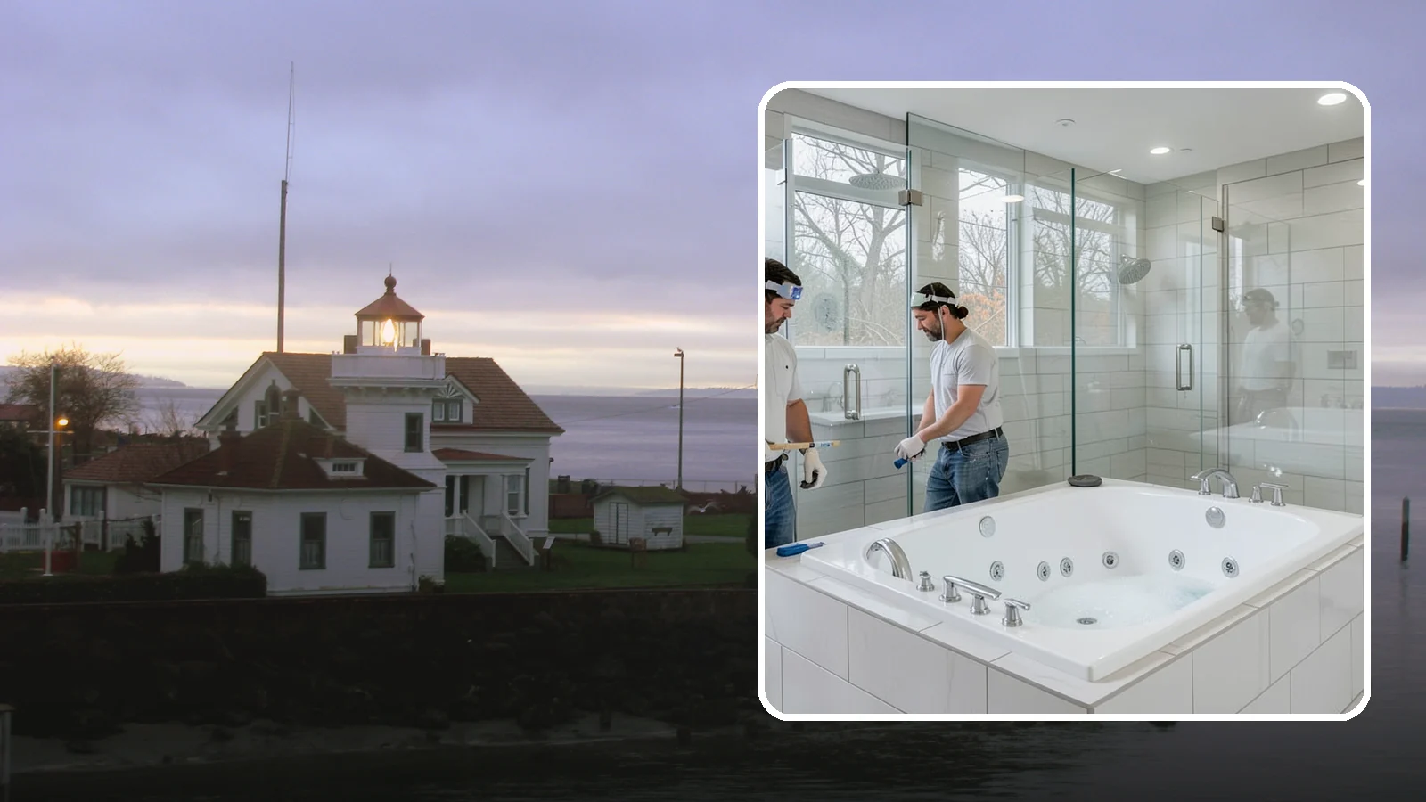 Jacuzzi Tub Installation in Mukilteo, Snohomish County, WA - A jacuzzi tub installation brings therapeutic jetted comfort into your bathroom.