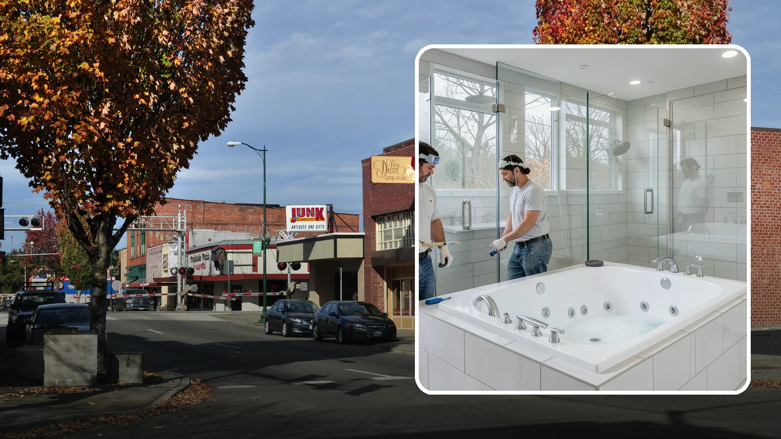 Jacuzzi Tub Installation in Puyallup, Pierce County, WA - A jacuzzi tub installation brings therapeutic jetted comfort into your bathroom.