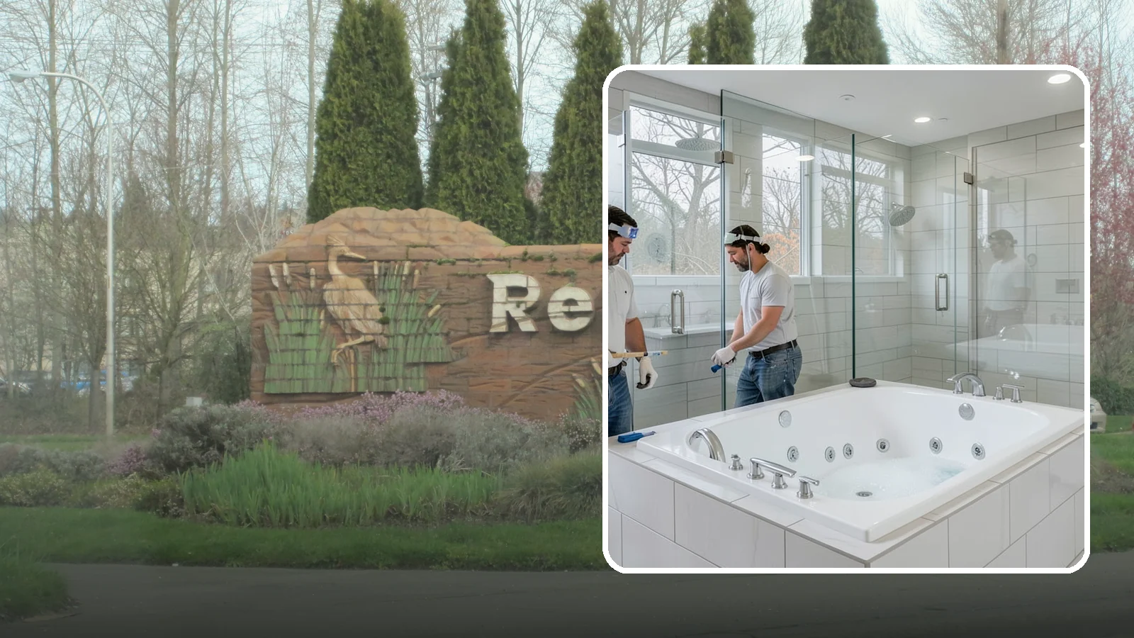 Jacuzzi Tub Installation in Renton, King County, WA - A jacuzzi tub installation brings therapeutic jetted comfort into your bathroom.
