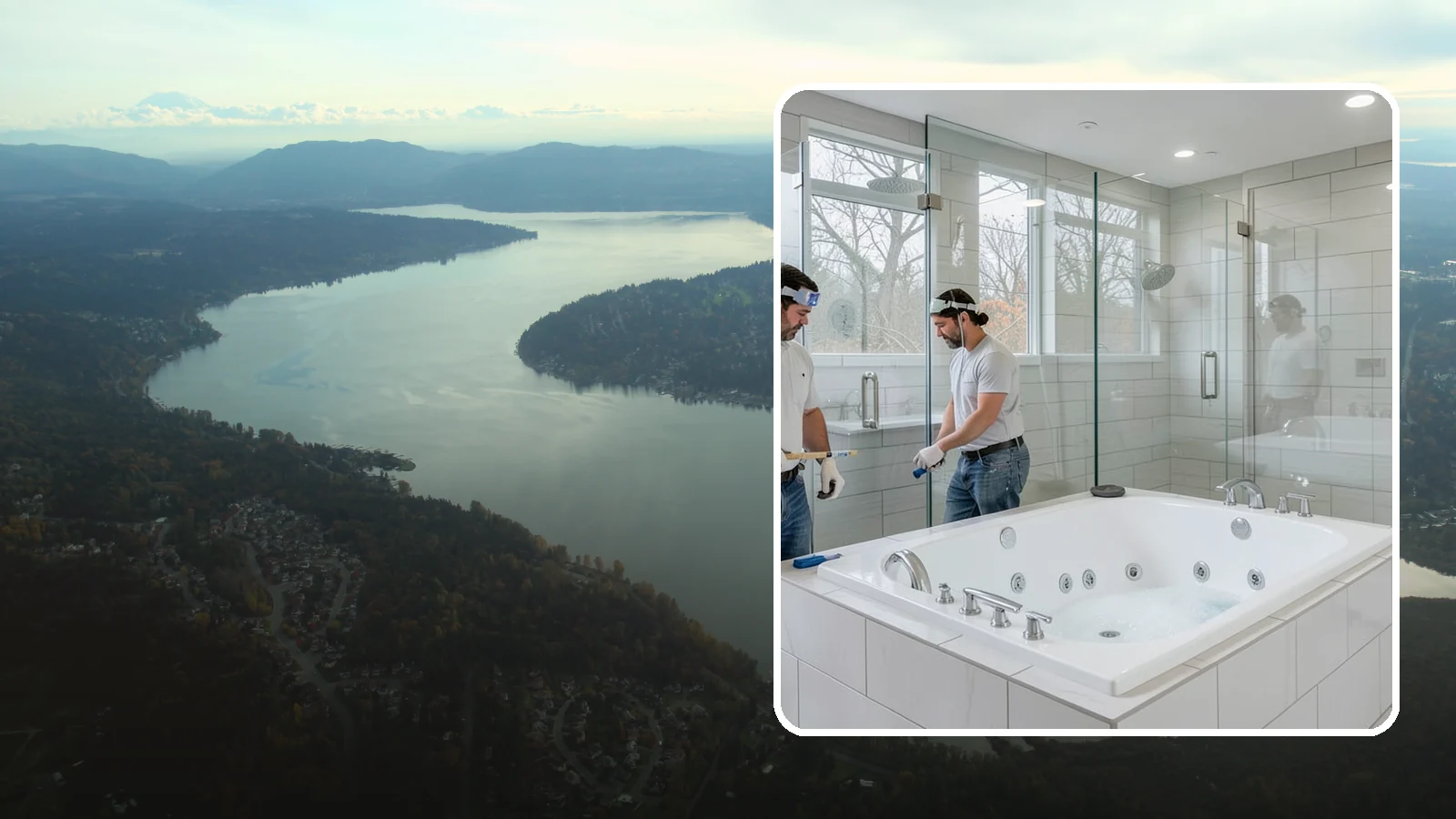 Jacuzzi Tub Installation in Sammamish, King County, WA - A jacuzzi tub installation brings therapeutic jetted comfort into your bathroom.