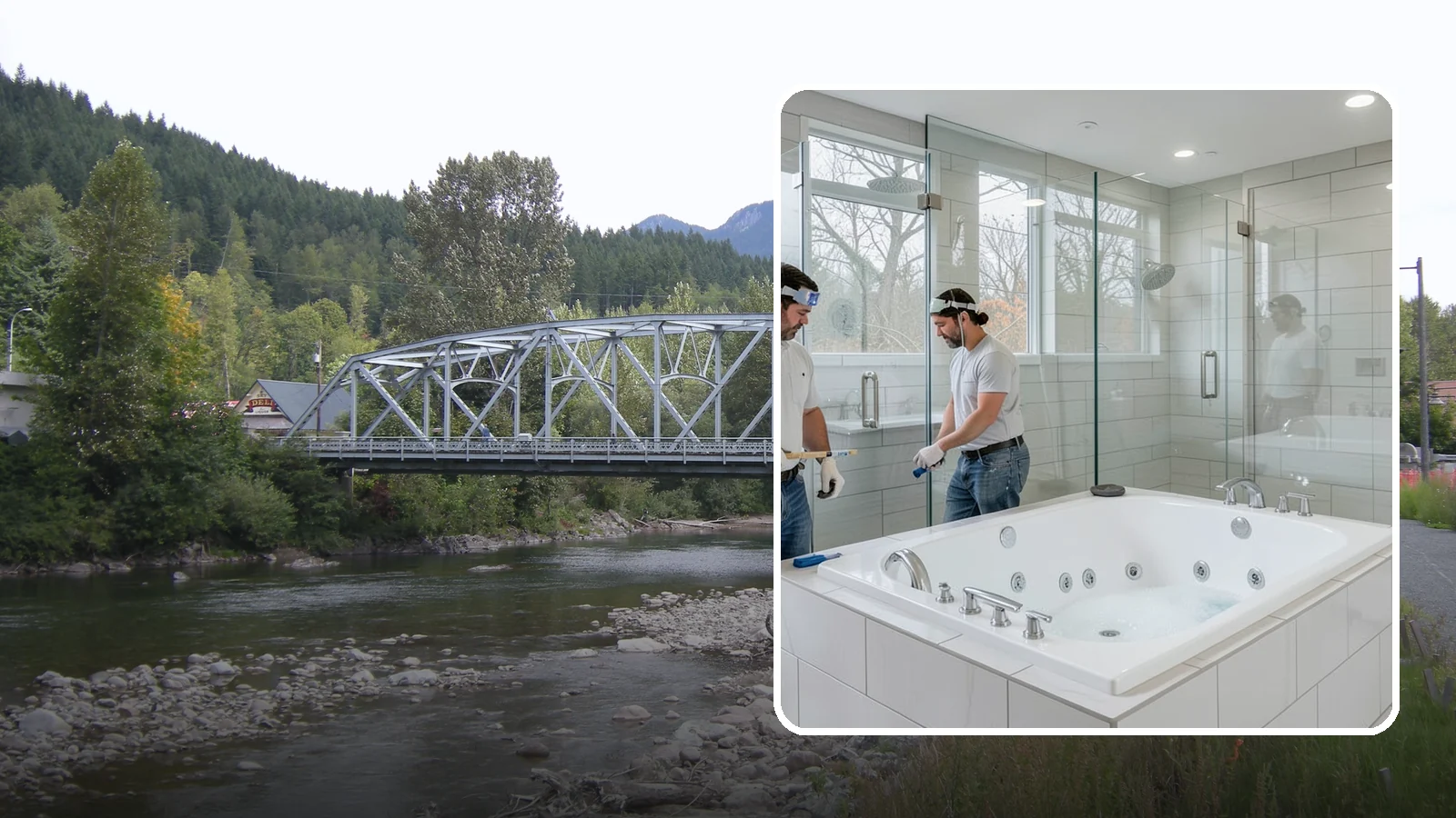 Jacuzzi Tub Installation in Skykomish, King County, WA - A jacuzzi tub installation brings therapeutic jetted comfort into your bathroom.