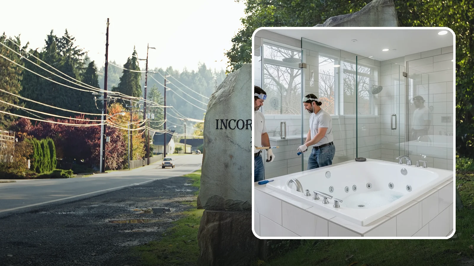 Jacuzzi Tub Installation in Wilkeson, Pierce County, WA - A jacuzzi tub installation brings therapeutic jetted comfort into your bathroom.