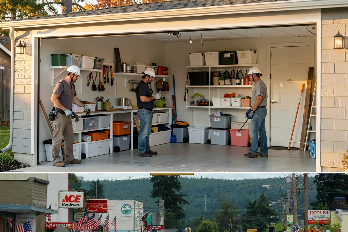 Joist Installation in Carnation, King County, WA - We install joists in any season, prioritizing a fast subfloor cover during wet weather to protect the framing.