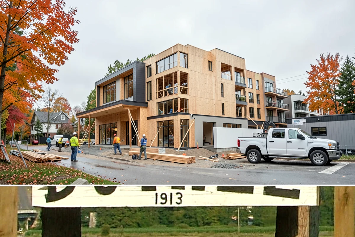 Joist Installation in Duvall, King County, WA - We install joists in any season, prioritizing a fast subfloor cover during wet weather to protect the framing.