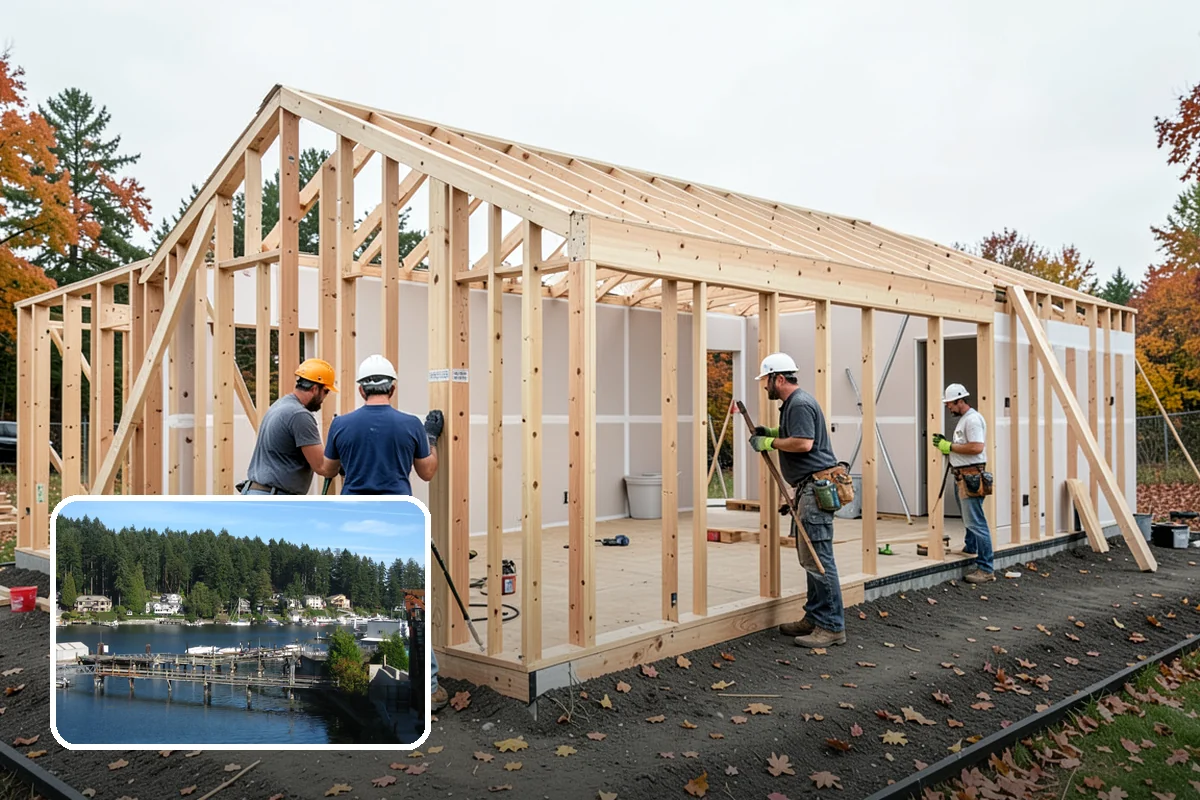 Joist Installation in Gig Harbor, Pierce County, WA - Level joist layout that keeps finished floors flat