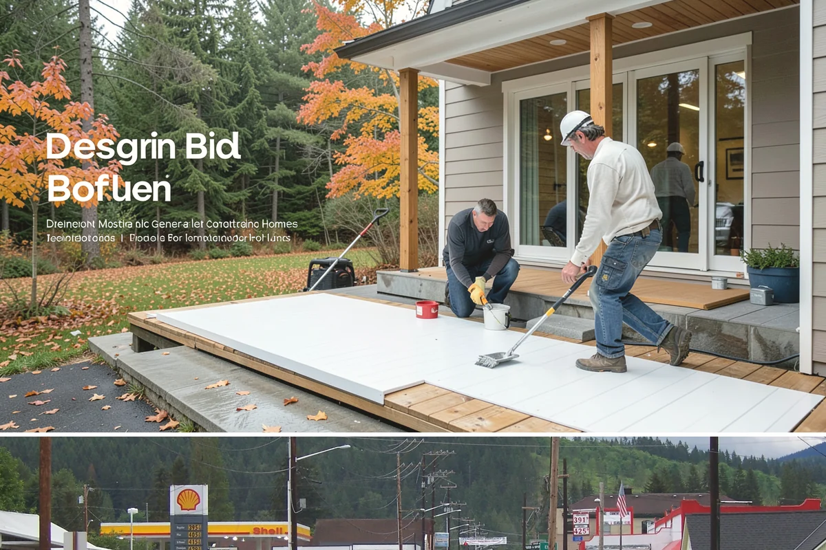 Joist Installation in Granite Falls, Snohomish County, WA - We install joists in any season, prioritizing a fast subfloor cover during wet weather to protect the framing.