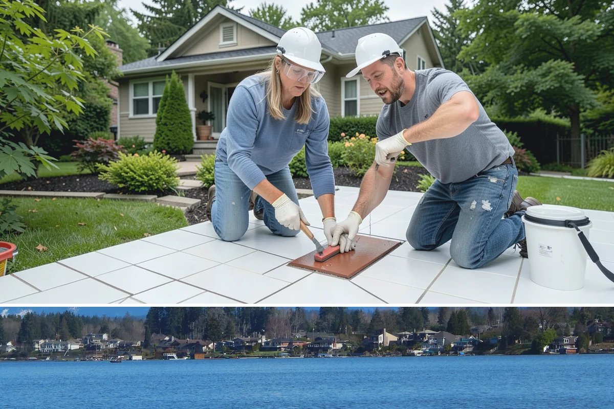 Joist Installation in Lake Stevens, Snohomish County, WA - We install joists in any season, prioritizing a fast subfloor cover during wet weather to protect the framing.