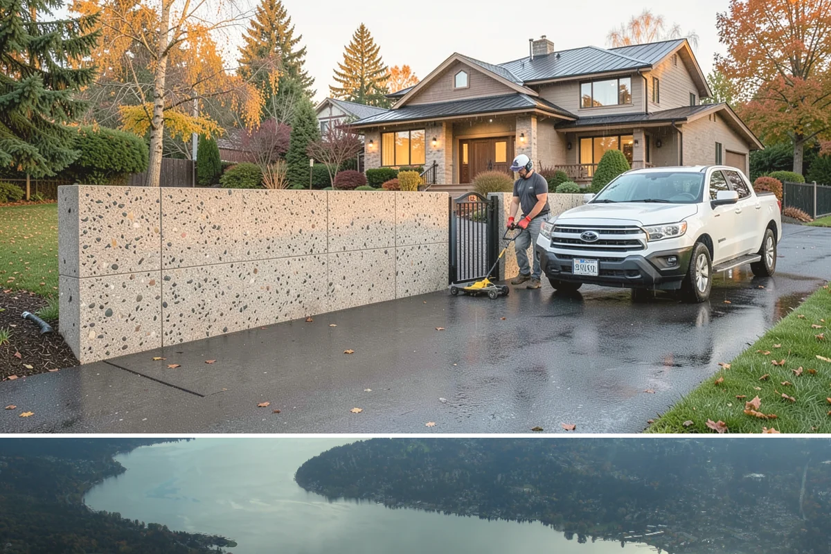 Joist Installation in Sammamish, King County, WA - We install joists in any season, prioritizing a fast subfloor cover during wet weather to protect the framing.