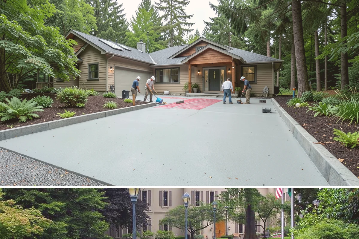 Joist Installation in Woodinville, King County, WA - We install joists in any season, prioritizing a fast subfloor cover during wet weather to protect the framing.