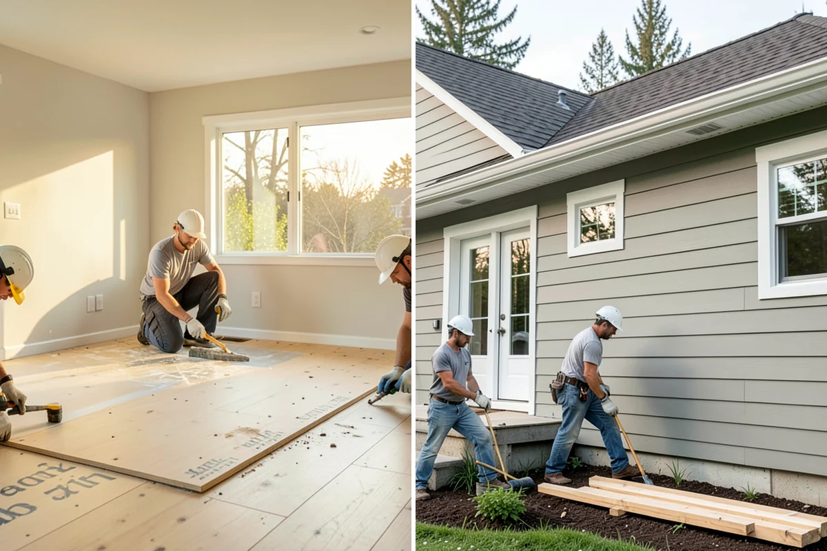 Joist Sistering in Enumclaw, King County, WA - Inspect the joists and confirm the extent of damage
