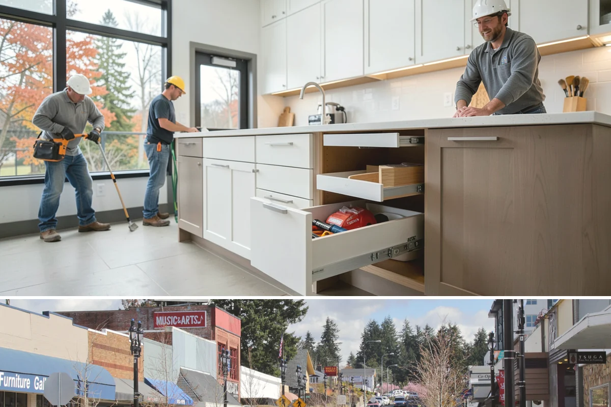Kitchen Cabinet Installation in Bothell, King County, WA - Cabinet installation is indoor work we complete year-round, coordinated with the rest of your kitchen timeline.