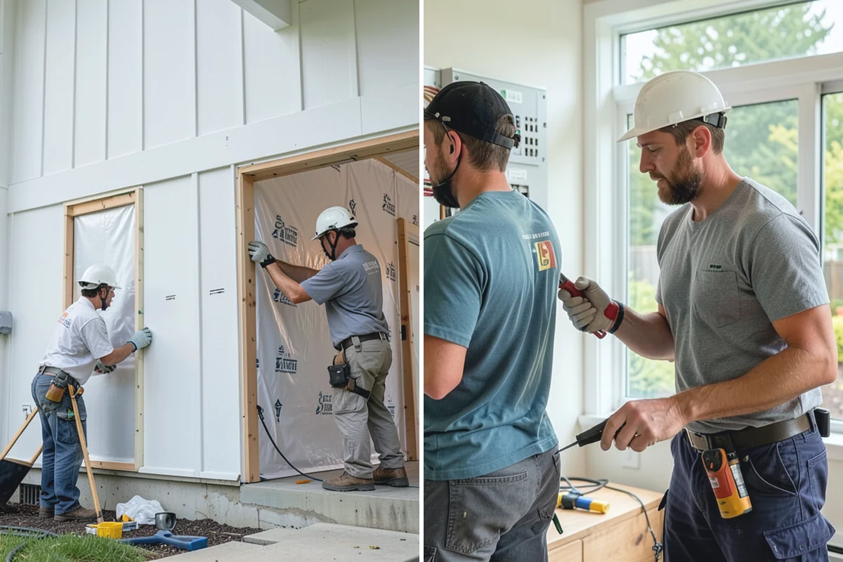 Kitchen Cabinet Installation in Darrington, Snohomish County, WA - Verify layout and mark level lines from the high point