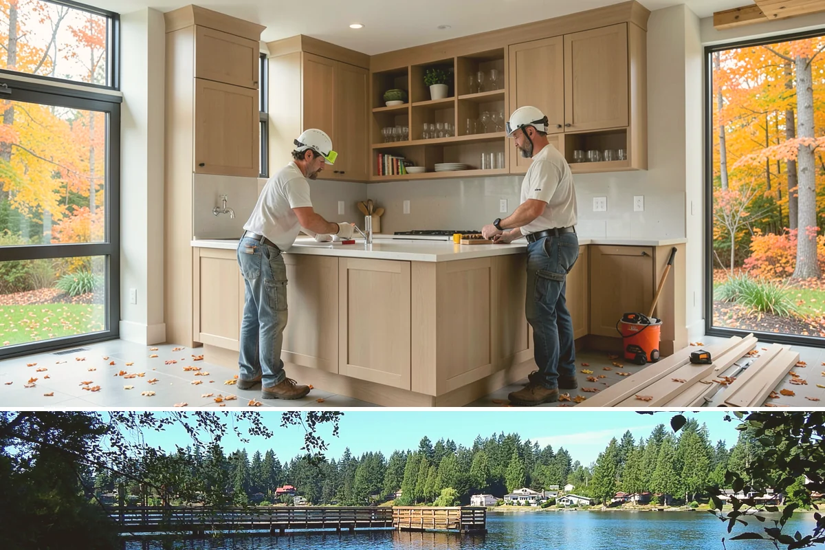Kitchen Cabinet Installation in Federal Way, King County, WA - Cabinet installation is indoor work we complete year-round, coordinated with the rest of your kitchen timeline.