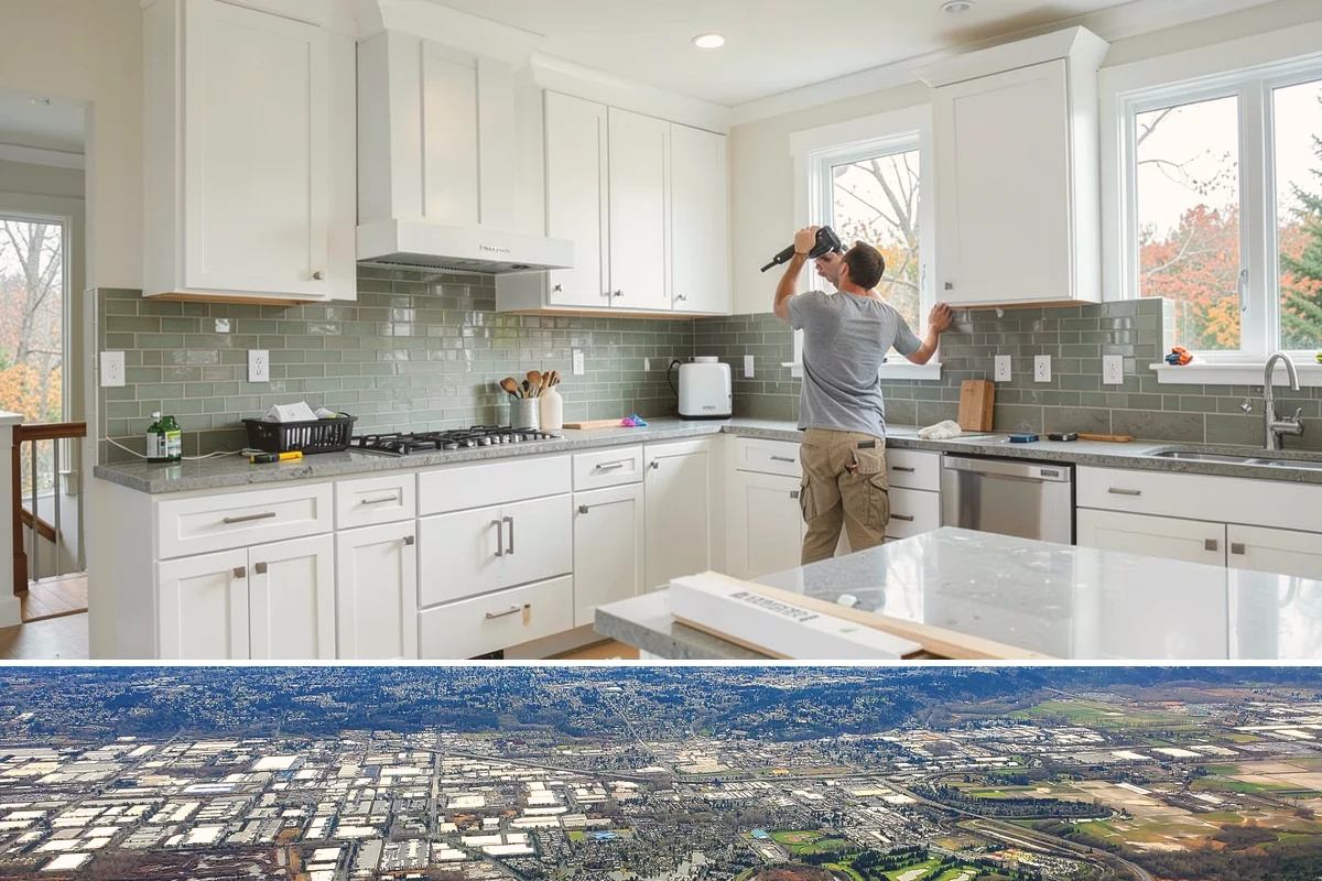Kitchen Cabinet Installation in Kent, King County, WA - Cabinet installation is indoor work we complete year-round, coordinated with the rest of your kitchen timeline.