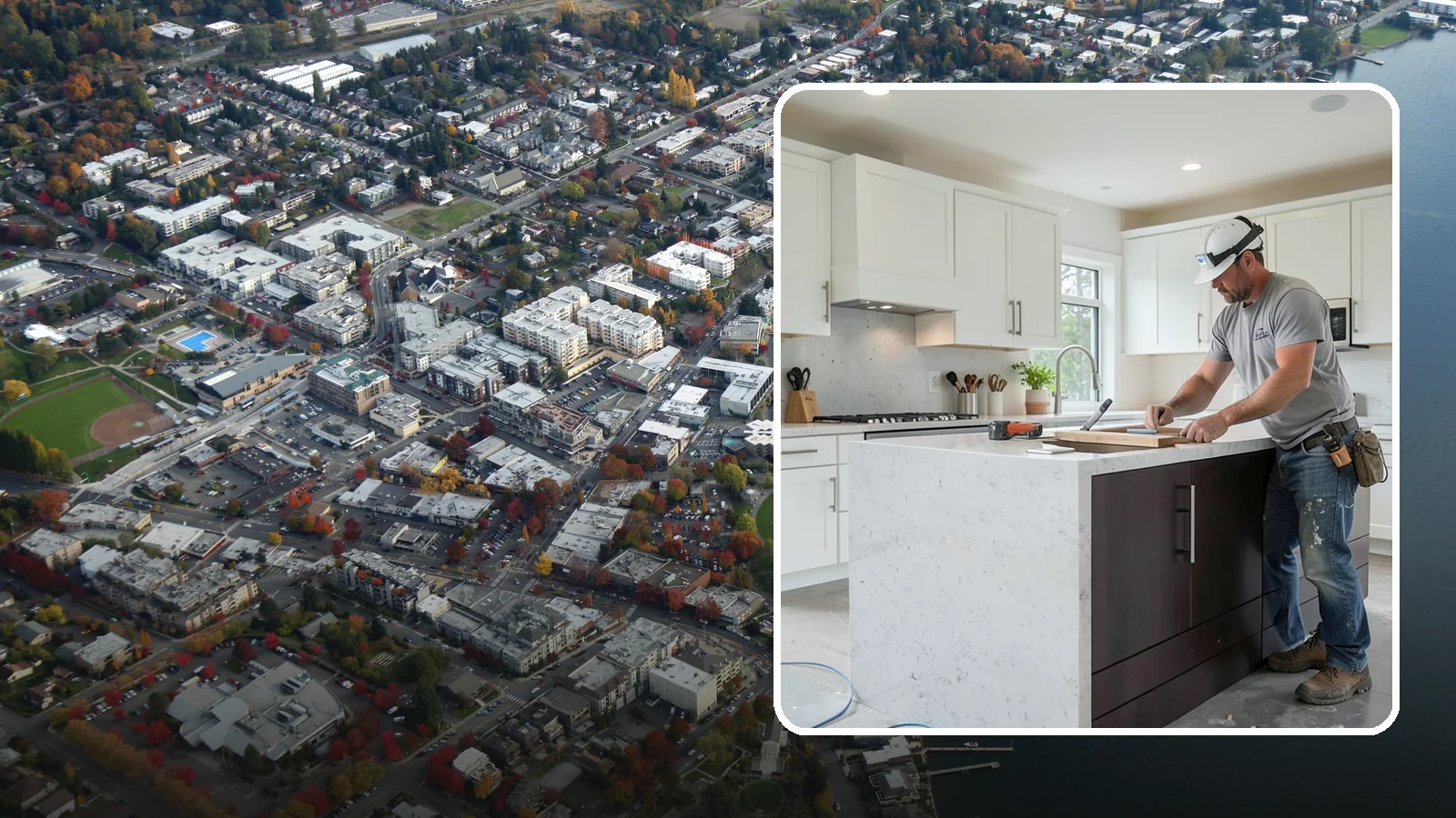 Kitchen Cabinet Installation in Kirkland, King County, WA - Installing level, secure kitchen cabinets that anchor your remodel and stand up to daily Puget Sound living.