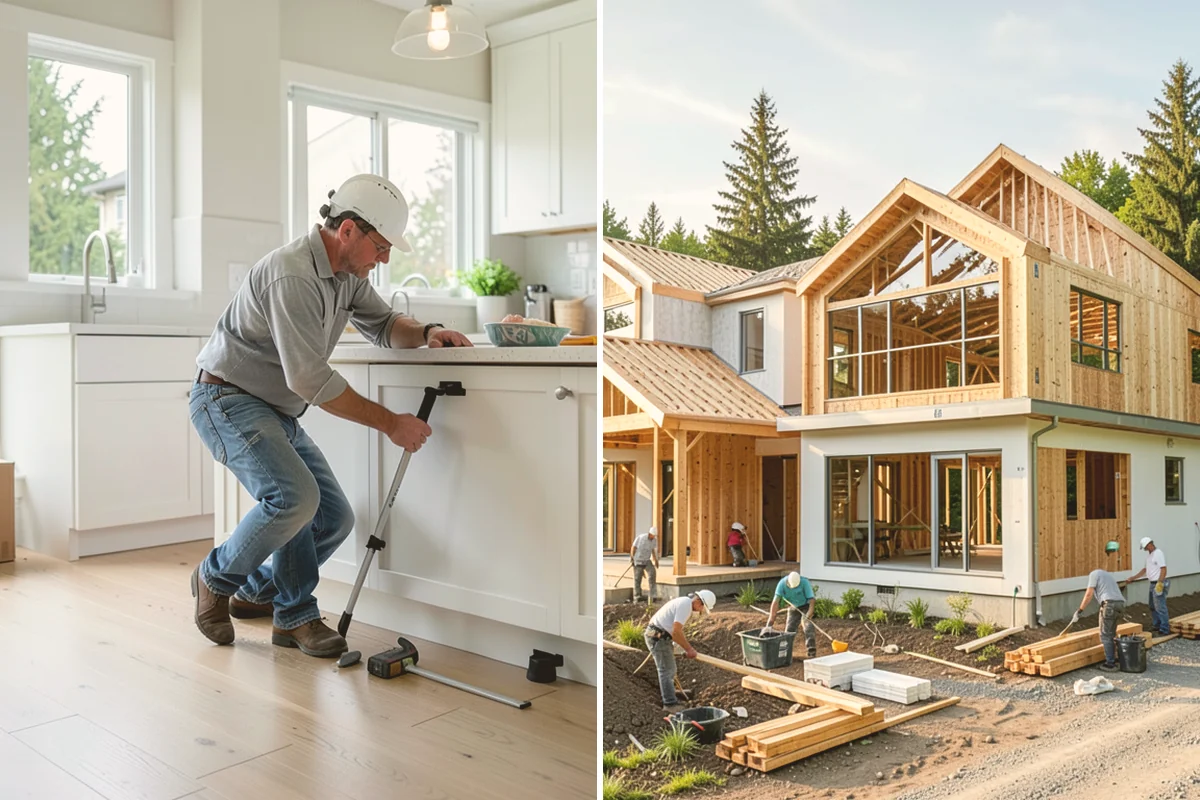 Kitchen Cabinet Installation in Kirkland, King County, WA - Verify layout and mark level lines from the high point