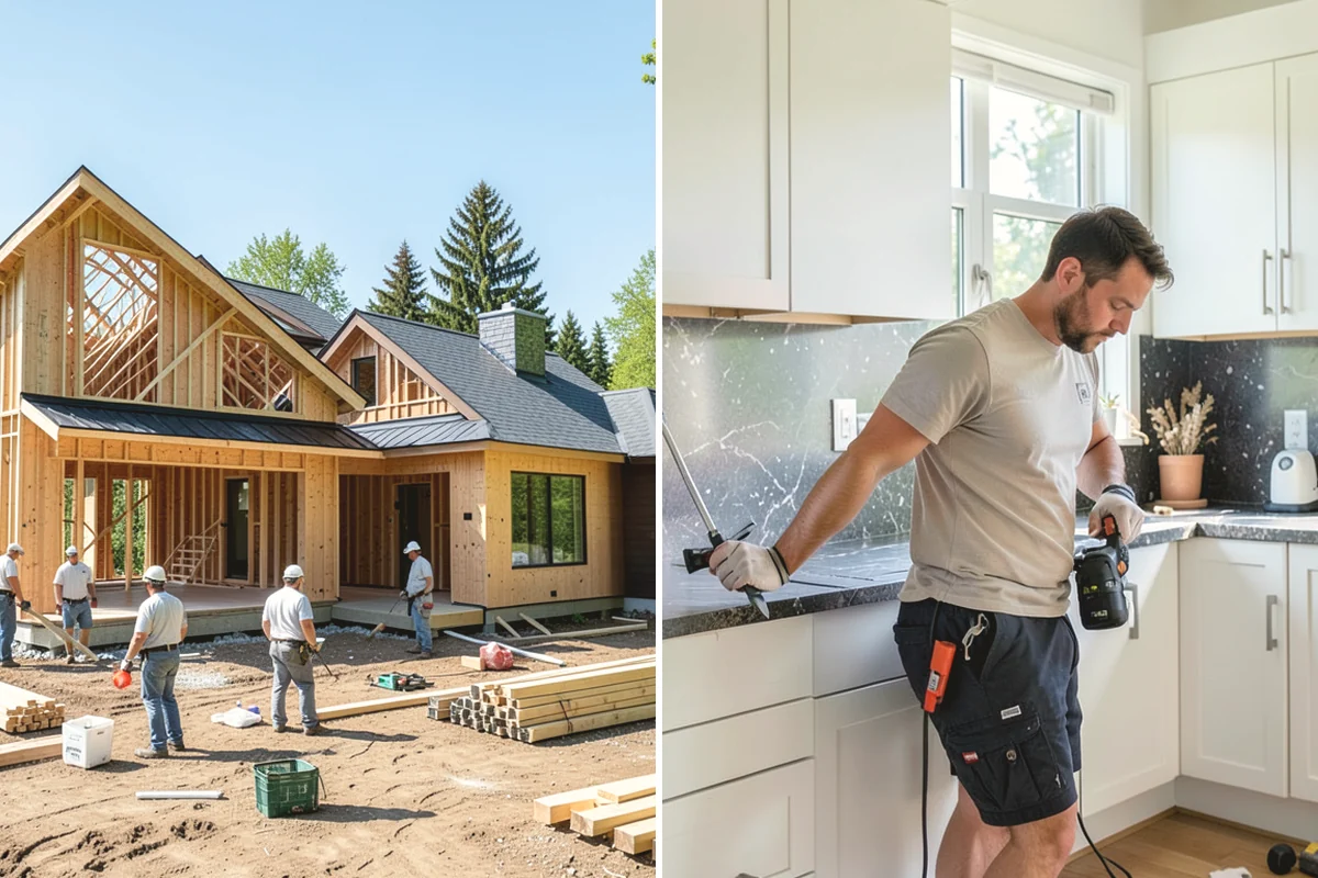 Kitchen Cabinet Installation in La Conner, Skagit County, WA - Verify layout and mark level lines from the high point