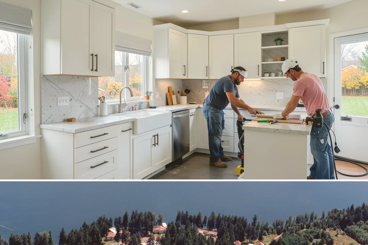 Kitchen Cabinet Installation in Lakewood, Pierce County, WA - Cabinet installation is indoor work we complete year-round, coordinated with the rest of your kitchen timeline.