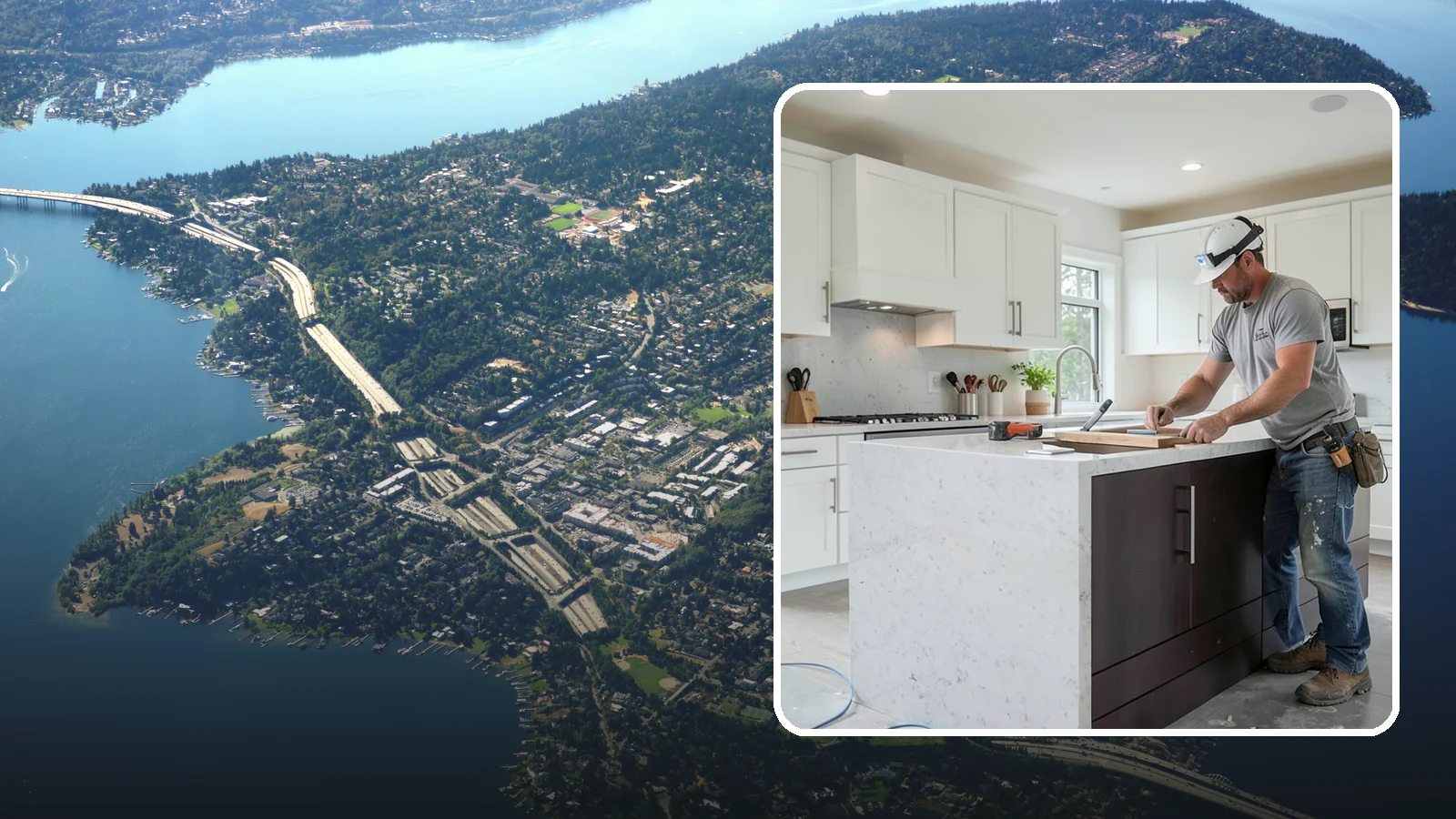 Kitchen Cabinet Installation in Mercer Island, King County, WA - Installing level, secure kitchen cabinets that anchor your remodel and stand up to daily Puget Sound living.