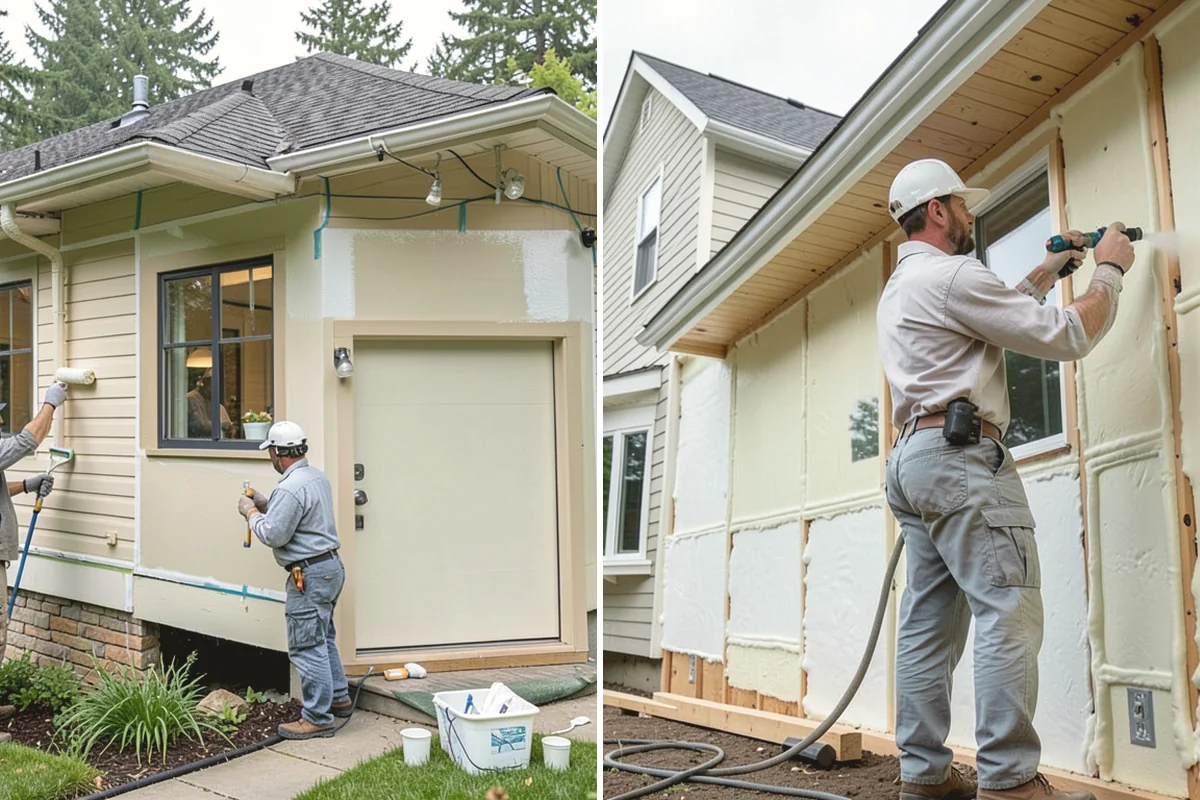 Kitchen Cabinet Installation in North Bend, King County, WA - Verify layout and mark level lines from the high point