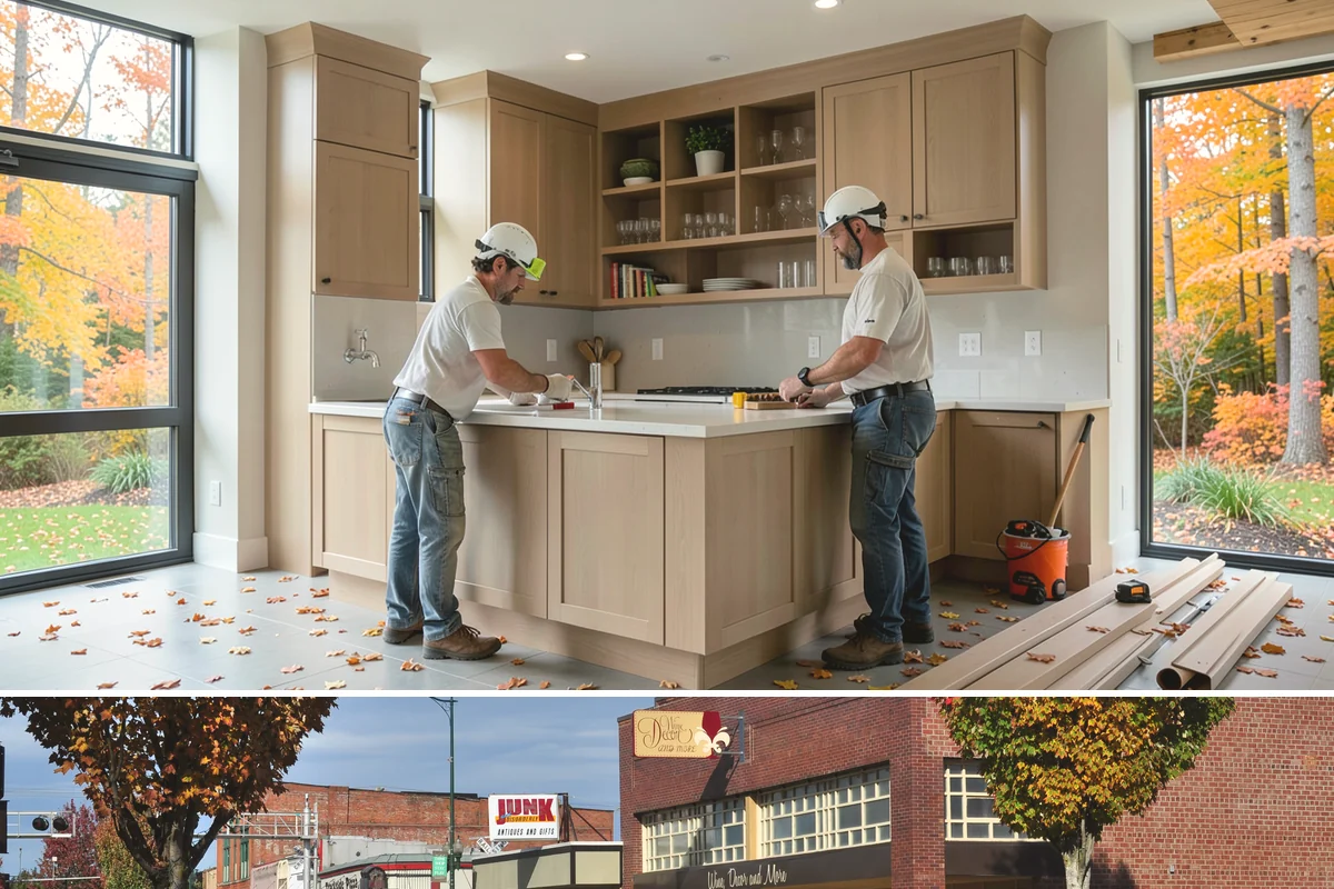 Kitchen Cabinet Installation in Puyallup, Pierce County, WA - Cabinet installation is indoor work we complete year-round, coordinated with the rest of your kitchen timeline.