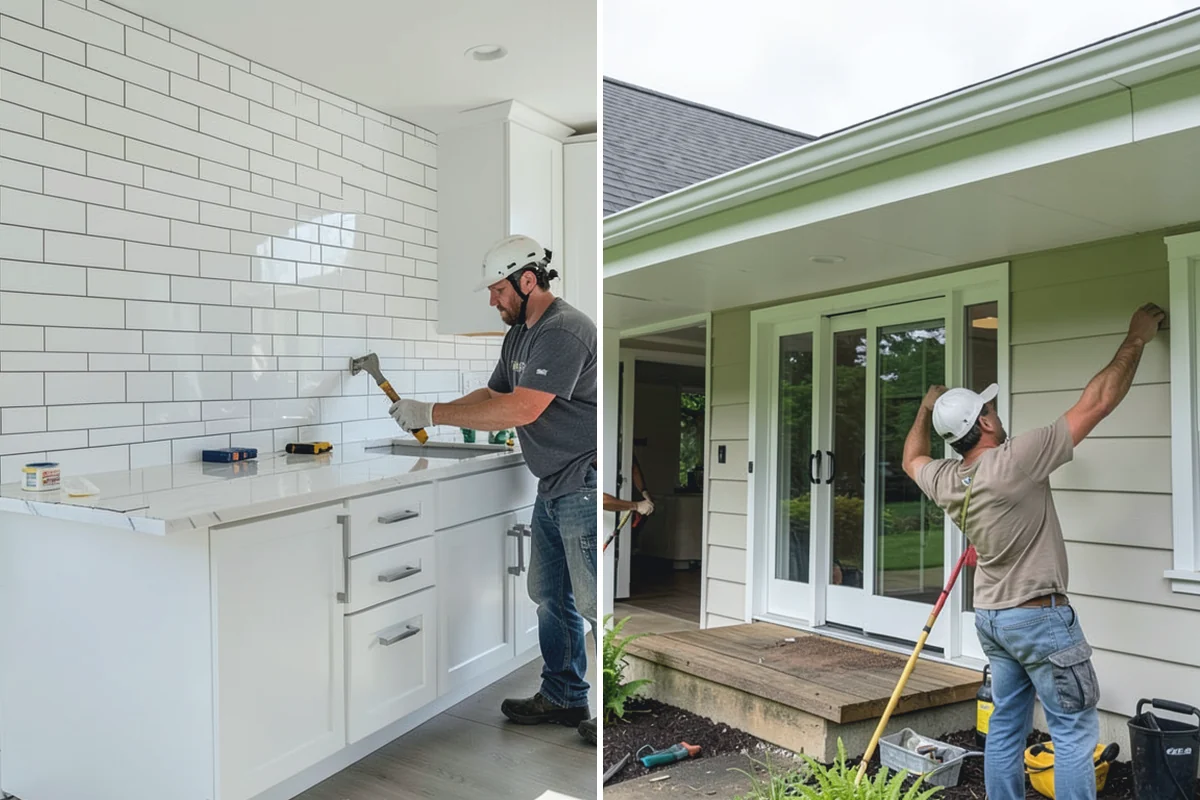 Kitchen Cabinet Installation in Roy, Pierce County, WA - Verify layout and mark level lines from the high point