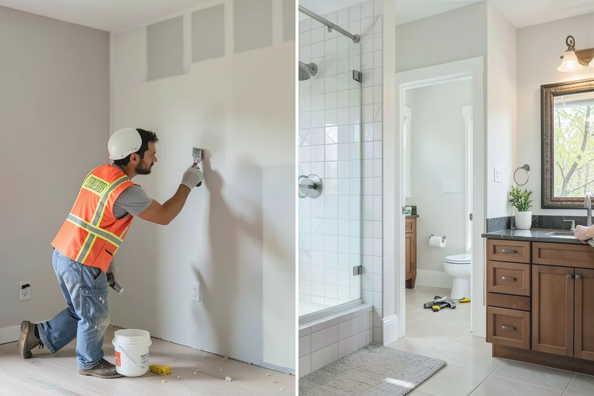 Kitchen Cabinet Installation in Wilkeson, Pierce County, WA - Verify layout and mark level lines from the high point