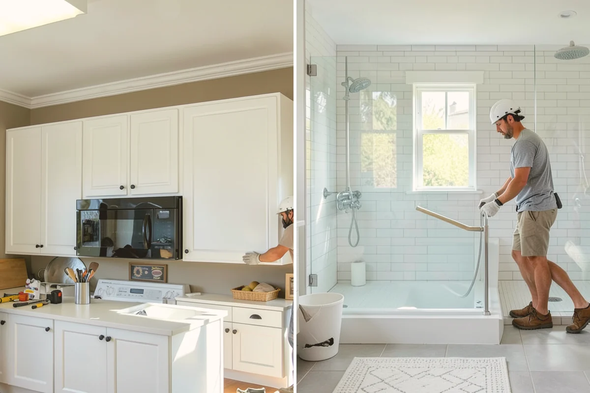 Kitchen Demolition in Bellevue, King County, WA - Shut off and cap electrical, plumbing, and gas