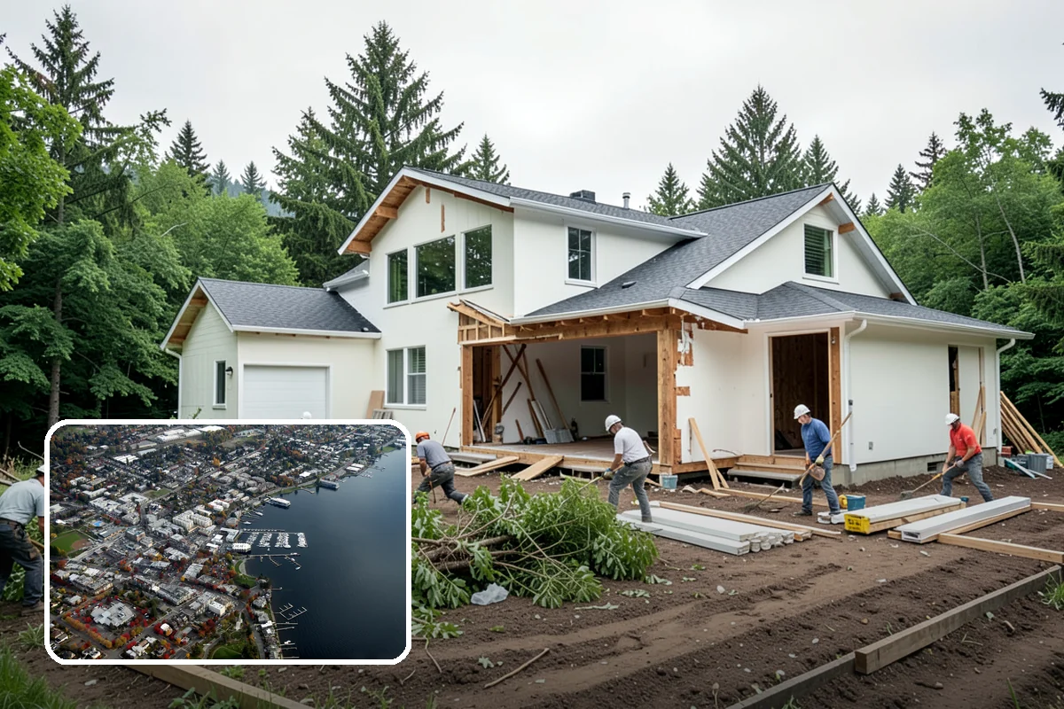 Kitchen Demolition in Kirkland, King County, WA - Utilities safely shut off and capped before work