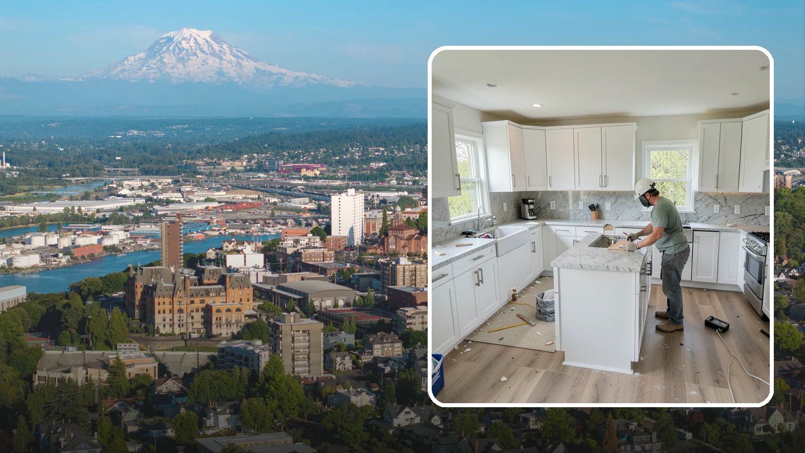 Kitchen Demolition in Tacoma, Pierce County, WA - Safe, thorough kitchen demolition that clears out old finishes and fixtures while protecting the rest of your home.