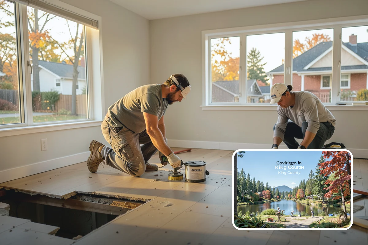 Kitchen Expansion in Covington, King County, WA - Room for an island and added counter space