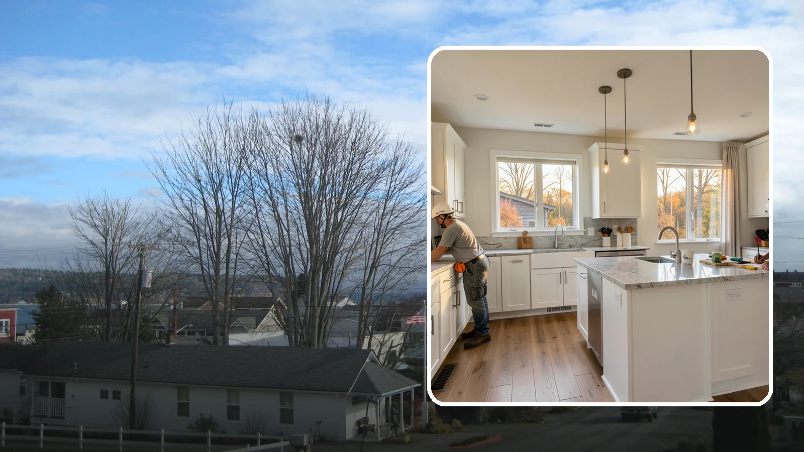 Kitchen Expansion in Langley, Island County, WA - A kitchen expansion enlarges your existing kitchen by extending its walls or absorbing adjacent space.