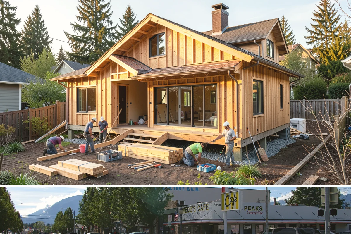 Kitchen Expansion in North Bend, King County, WA - If an exterior wall is opened, we schedule that phase for dry weather, then complete interior finishes anytime.